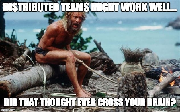 coworking castaway meme