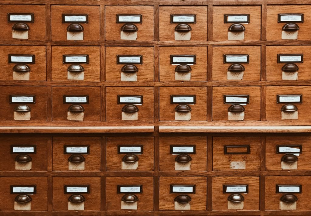 library card catalog