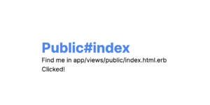 Public index page reacts when we click it