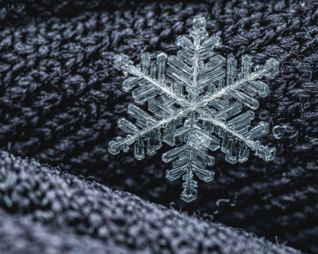 snowflake on cloth