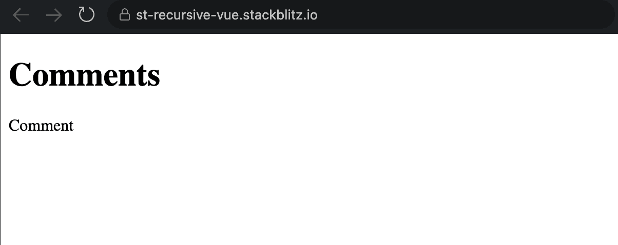 Unstyled static comment output
