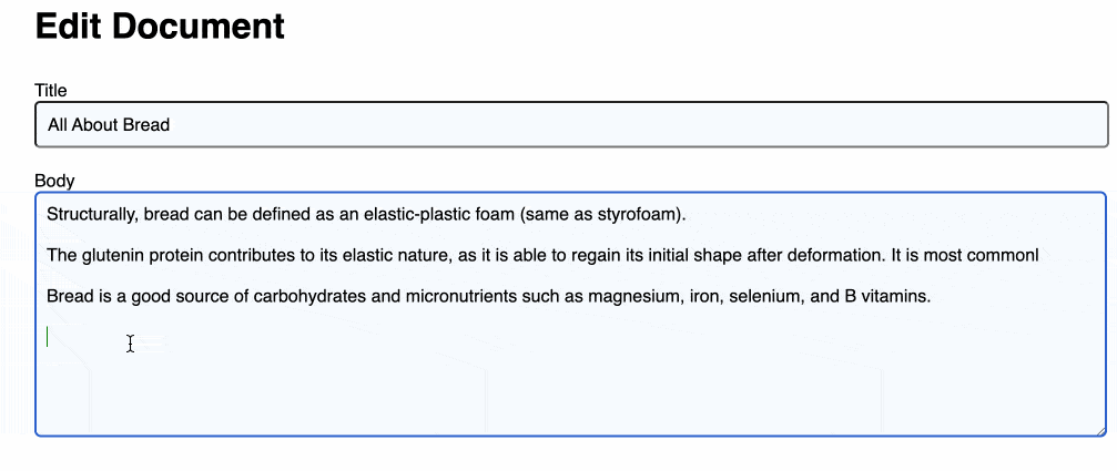 document editor recording