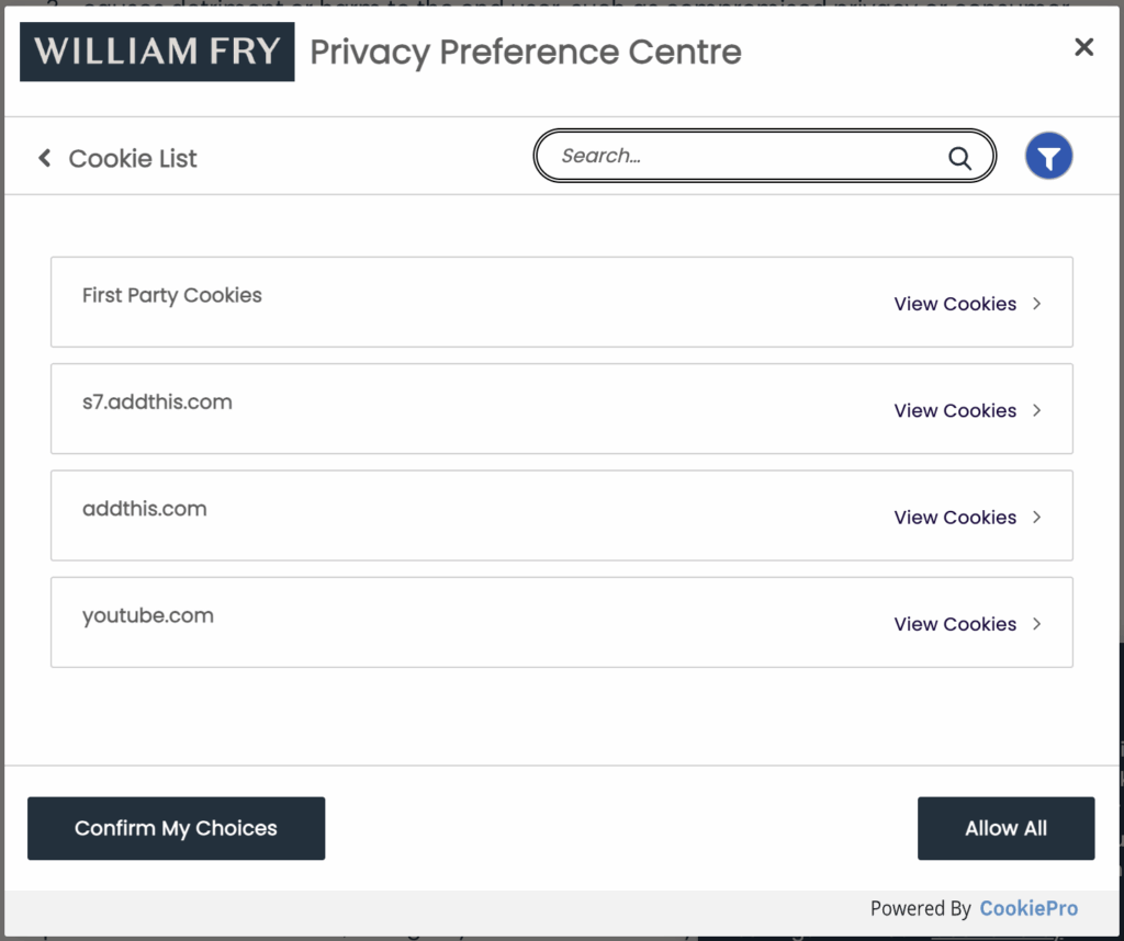 Cookies Details Step 1