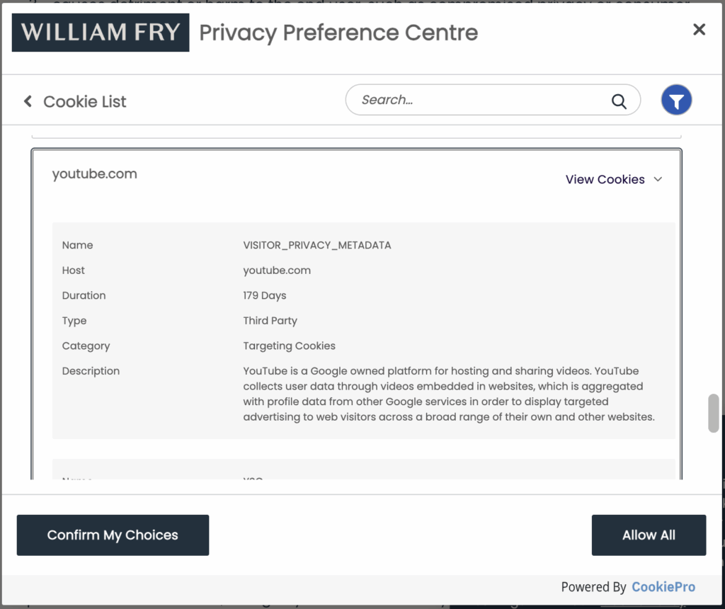 Tracking Cookies: YouTube