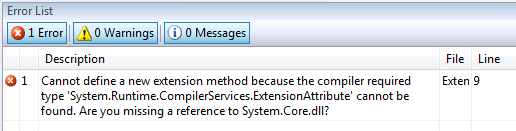 Extension Method Error